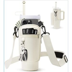 Ultimate Water Bottle Carrier Bag for Stanley 40oz Tumbler W/ Straw Cover Adjust